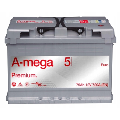 Akumulator A-mega M5 Premium 75Ah 720A P+